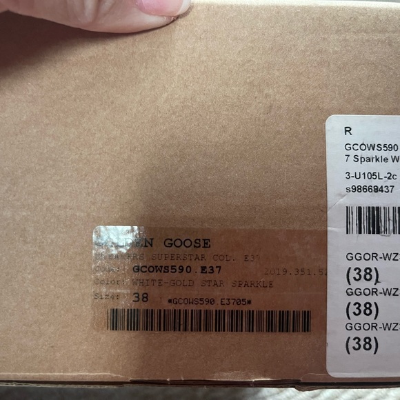 Golden Goose superstar white gold star sparkle sneakers - Picture 10 of 11